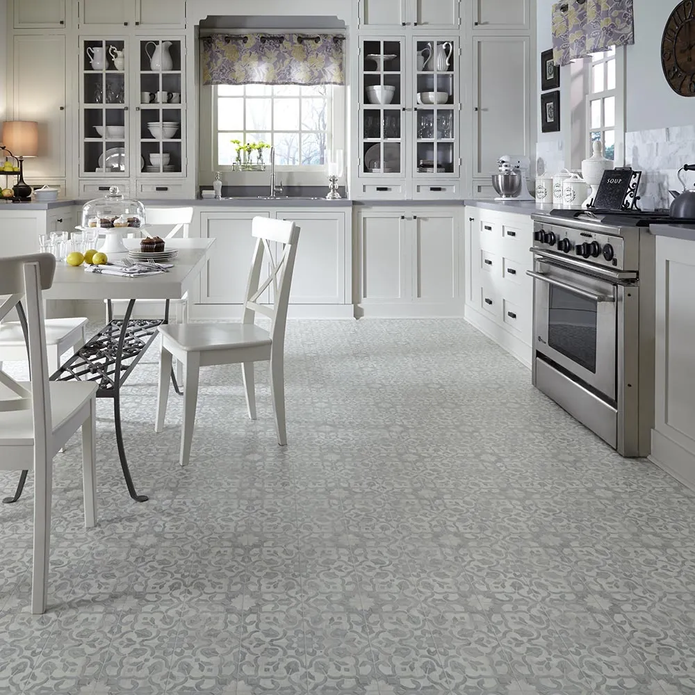 Filigree_Pewter_130352_RS-1 Kitchen Vinyl flooring | Kopp's Carpet & Decorating